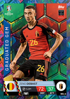 Zeno Debast Belgium Topps Match Attax EURO 2024 Graduated Gem #BEL6